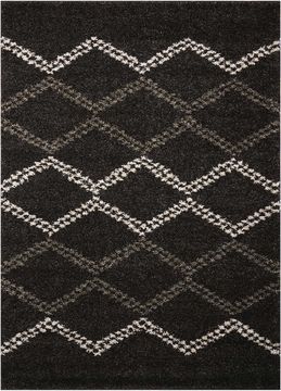 Nourison TANGIER Black Rectangle 5x7 ft polypropylene Carpet 104482