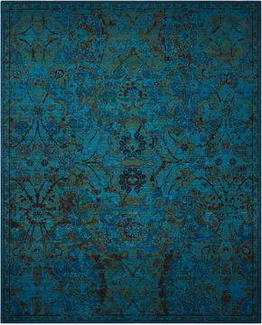 Nourison TIMELESS Blue Rectangle 8x10 ft Wool Carpet 104514