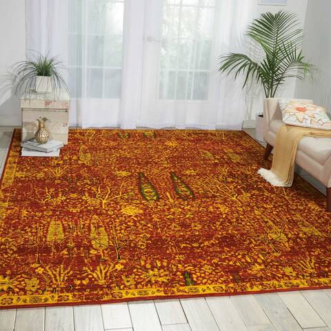 Nourison Timeless Red 99 X 130 Area Rug 805-104526 Image 3