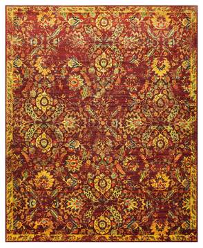 Nourison Timeless Red Rectangle 10x13 ft Wool Carpet 104531