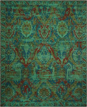 Nourison TIMELESS Blue Rectangle 6x9 ft Wool Carpet 104553