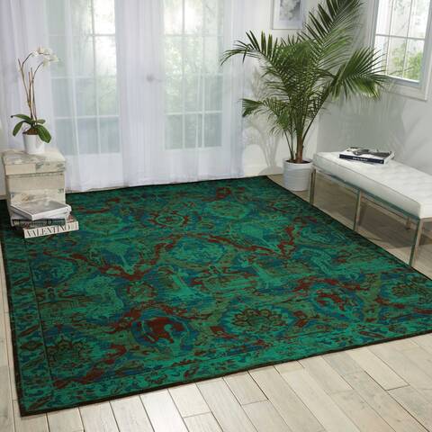 Nourison Timeless Green 86 X 116 Area Rug 805-104555 Image 3