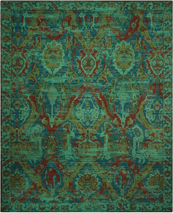 Nourison Timeless Green 86 X 116 Area Rug 805-104555 Image 0