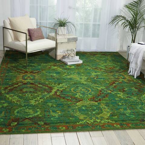Nourison Timeless Green 79 X 99 Area Rug 805-104559 Image 3