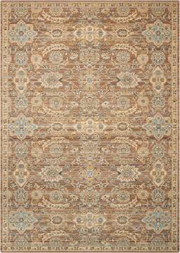 Nourison Timeless Brown Rectangle 8x11 ft Wool Carpet 104588