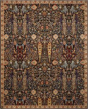 Nourison Timeless Blue Rectangle 6x9 ft Wool Carpet 104613