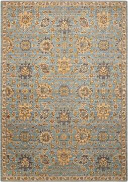 Nourison Timeless Blue Rectangle 6x9 ft Wool Carpet 104619