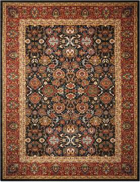 Nourison Timeless Blue Rectangle 10x13 ft Wool Carpet 104627