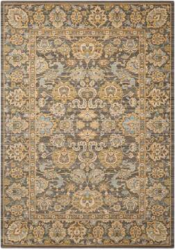 Nourison Timeless Grey Rectangle 10x13 ft Wool Carpet 104633