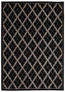 Nourison TRANQUILITY Black Rectangle 4x6 ft nylon Carpet 104640