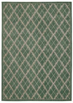 Nourison TRANQUILITY Green Rectangle 5x7 ft nylon Carpet 104656