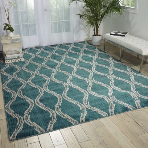 Nourison TRANQUILITY Blue 93 X 129 Area Rug 99446262189 805-104663 Image 1