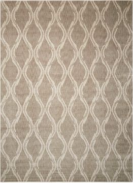 Nourison TRANQUILITY Beige Rectangle 8x11 ft nylon Carpet 104672