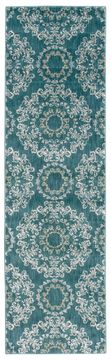 Nourison TRANQUILITY Blue Runner 2'2" X 7'6" Area Rug 99446262400 805-104674