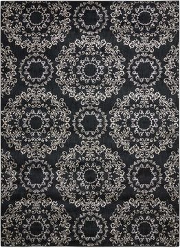 Nourison TRANQUILITY Black Rectangle 8x11 ft nylon Carpet 104681