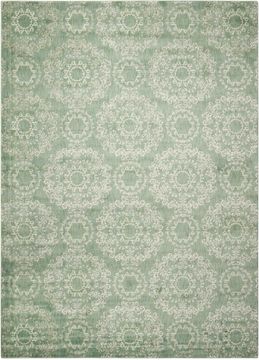 Nourison TRANQUILITY Green Rectangle 9x13 ft nylon Carpet 104692