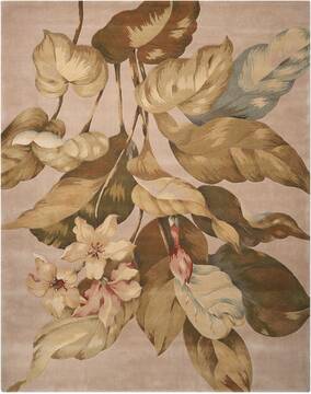 Nourison Tropics Beige 5'3" X 8'3" Area Rug  805-104711