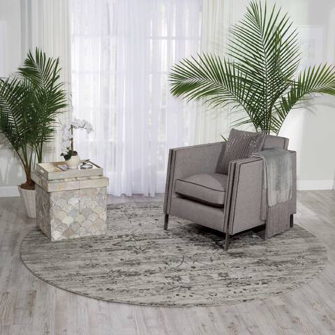 Nourison Twilight Grey Round 80 X 80 Area Rug 805-104746 Image 3
