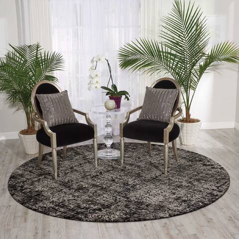 Nourison Twilight Grey Round 80 X 80 Area Rug 805-104766 Image 3