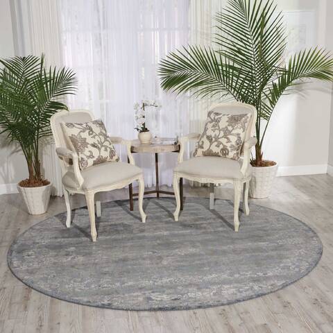 Nourison Twilight Grey Round 80 X 80 Area Rug 805-104773 Image 3
