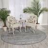 Nourison Twilight Grey Round 80 X 80 Area Rug  805-104773 Thumb 3