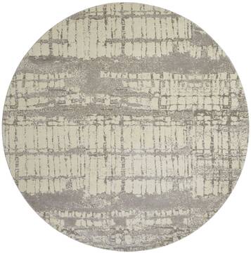 Nourison Twilight Beige Round 7 to 8 ft Lucxelle Carpet 104814