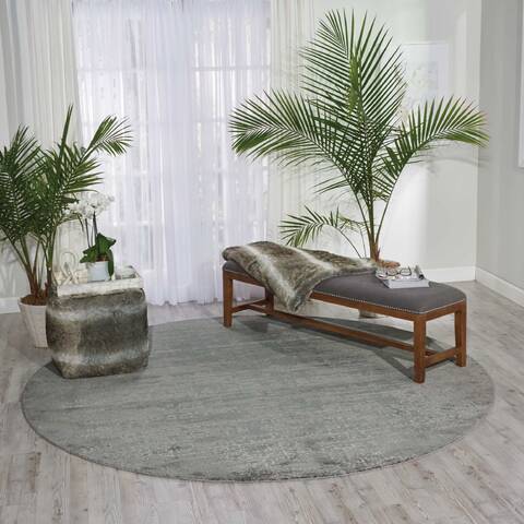 Nourison Twilight Grey Round 80 X 80 Area Rug 805-104828 Image 3