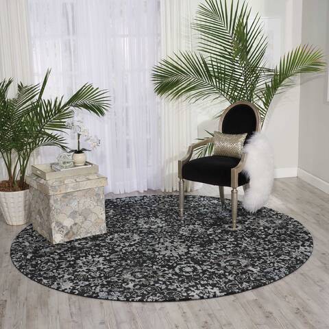 Nourison Twilight Grey Round 80 X 80 Area Rug 805-104841 Image 3