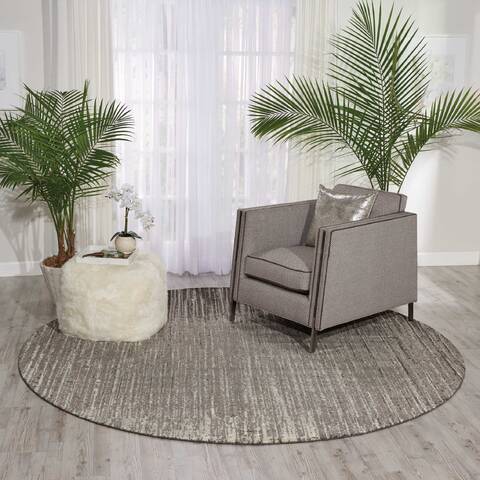 Nourison Twilight Grey Round 80 X 80 Area Rug 805-104847 Image 3