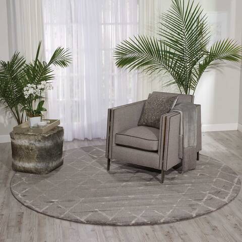 Nourison Twilight Grey Round 80 X 80 Area Rug 805-104853 Image 3