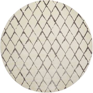 Nourison Twilight Beige Round 7 to 8 ft Lucxelle Carpet 104859