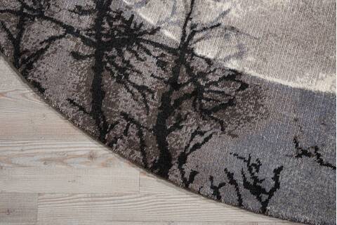 Nourison Twilight Grey Round 80 X 80 Area Rug 805-104865 Image 1