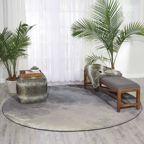 Nourison Twilight Black Round 80 X 80 Area Rug 805-104871 Image 3