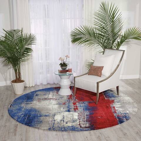 Nourison Twilight Multicolor Round 80 X 80 Area Rug 805-104877 Image 3