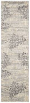 Nourison Utopia Grey Runner 6 to 9 ft Polyacrylic Carpet 105040