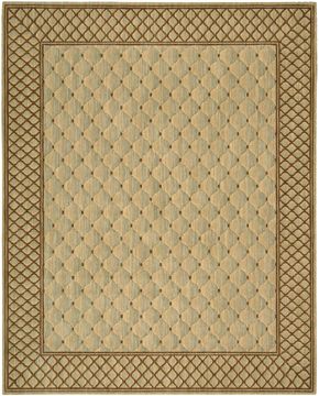 Nourison VALLENCIERRE Green Rectangle 10x14 ft Wool Carpet 105126