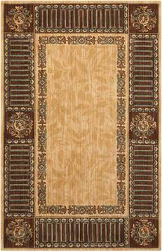Nourison Vallencierre Beige Rectangle 4x6 ft Wool Carpet 105129