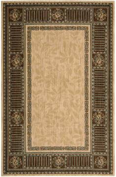 Nourison Vallencierre Beige Rectangle 5x8 ft Wool Carpet 105130