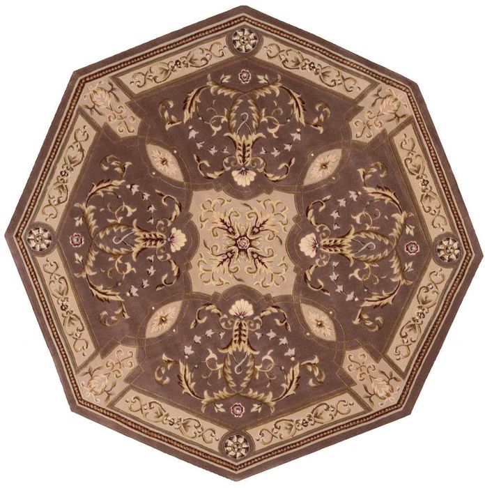 Nourison VERSAILLES PALACE Beige Octagon 5 to 6 ft Wool Carpet 105183