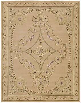 Nourison Versailles Palace Beige Rectangle 8x11 ft Wool Carpet 105201