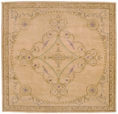 Nourison VERSAILLES PALACE Beige Square 7 to 8 ft Wool Carpet 105202