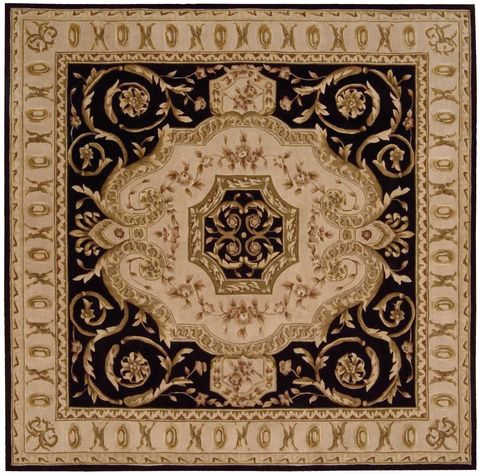 Nourison VERSAILLES PALACE Black Square 80 X 80 Area Rug 99446774590 805-105219 Image 0