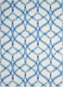 Nourison Sun N' Shade Blue Rectangle 10x13 ft Polyester Carpet 105359