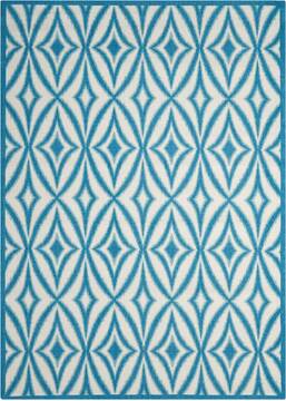 Nourison Sun N' Shade Blue Rectangle 10x13 ft Polyester Carpet 105399