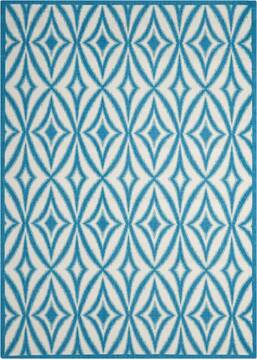 Nourison Sun N' Shade Blue Rectangle 10x13 ft Polyester Carpet 105399