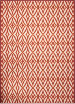 Nourison Sun N' Shade Red Rectangle 10x13 ft Polyester Carpet 105402