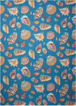 Nourison Sun N' Shade Blue Rectangle 10x13 ft Polyester Carpet 105426