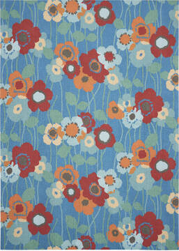 Nourison Sun N' Shade Blue 10'0" X 13'0" Area Rug  805-105441