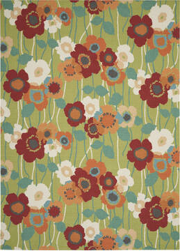 Nourison Sun N' Shade Green Rectangle 10x13 ft Polyester Carpet 105444