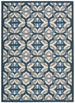 Nourison Sun N' Shade Blue Rectangle 10x13 ft Polyester Carpet 105453